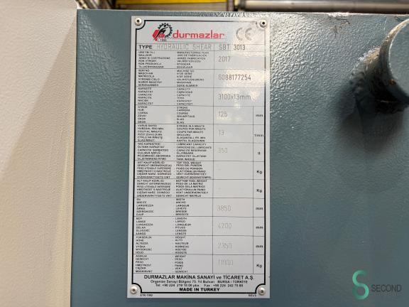 Durma SBT 3013 MET11.703 12 19657